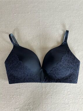 Soma Wireless Lace Push-Up Bra Navy Blue Size 36D